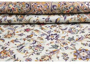 Tappeto Kashan Floreale Avorio Blu Indaco 300x428 Cm