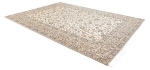 Tappeto Kashan Floreale Avorio Blu 250x353 Cm