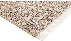 Tappeto Kashan Floreale Avorio Blu 250x353 Cm