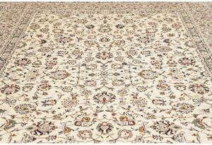 Tappeto Kashan Floreale Avorio Blu 250x353 Cm