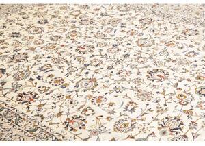 Tappeto Kashan Floreale Avorio Blu 250x353 Cm