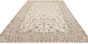 Tappeto Kashan Floreale Avorio Blu 250x353 Cm