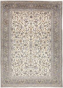 Tappeto Kashan Floreale Avorio Blu 273x378 Cm