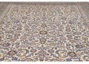 Tappeto Kashan Floreale Avorio Blu 295x408 Cm