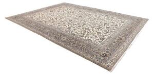 Tappeto Kashan Floreale Avorio Blu 273x378 Cm