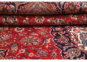 Tappeto Ardakan Medaglione Floreale Rosso Blu Scuro 195x317 Cm