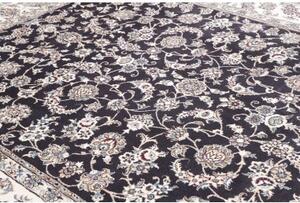 Tappeto Nain Kashmar Floreale Blu Scuro Avorio 250x337 Cm