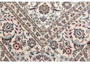 Tappeto Nain 9la Medaglione Floreale Avorio Blu Chiaro 297x390 Cm