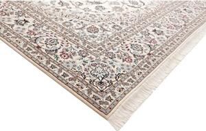 Tappeto Nain 9la Medaglione Floreale Avorio Blu Chiaro 297x390 Cm