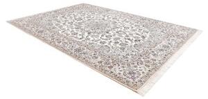 Tappeto Nain 9la Medaglione Floreale Avorio Azzurro 252x353 Cm