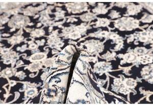 Tappeto Nain Kashmar Floreale Blu Scuro Avorio 249x296 Cm