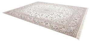 Tappeto Nain 9la Medaglione Floreale Avorio Blu Chiaro 297x390 Cm