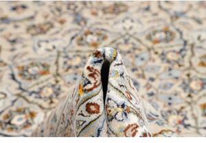 Tappeto Kashan Medaglione Floreale Avorio Blu 295x382 Cm