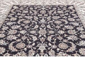 Tappeto Nain Kashmar Floreale Blu Scuro Avorio 250x337 Cm
