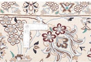Tappeto Nain 9la Medaglione Floreale Celeste Avorio 245x350 Cm