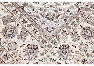 Tappeto Nain 9la Medaglione Floreale Avorio Blu 250x346 Cm