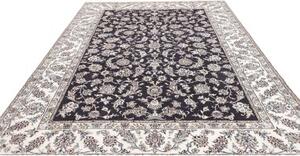Tappeto Nain Kashmar Floreale Blu Scuro Avorio 250x337 Cm