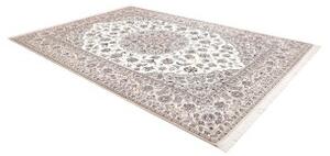 Tappeto Nain 9la Medaglione Floreale Avorio Blu 250x346 Cm