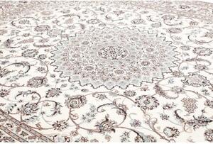 Tappeto Nain 9la Medaglione Floreale Avorio Blu Chiaro 297x390 Cm