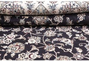 Tappeto Nain Kashmar Floreale Blu Scuro Avorio 250x337 Cm