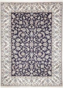 Tappeto Nain Kashmar Floreale Blu Scuro Avorio 250x337 Cm