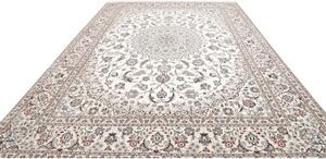 Tappeto Nain 9la Medaglione Floreale Avorio Blu Chiaro 297x390 Cm