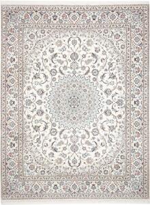 Tappeto Nain 9la Medaglione Floreale Avorio Blu Chiaro 297x390 Cm