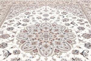 Tappeto Nain 9la Medaglione Floreale Avorio Blu 250x346 Cm