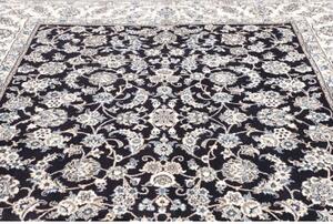 Tappeto Nain Kashmar Floreale Blu Scuro Avorio 249x296 Cm