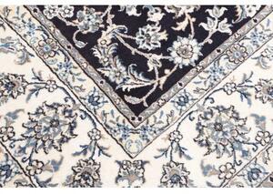 Tappeto Nain Kashmar Floreale Blu Scuro Avorio 249x296 Cm