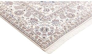 Tappeto Nain 9la Medaglione Floreale Celeste Avorio 245x350 Cm