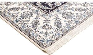 Tappeto Nain Kashmar Floreale Blu Scuro Avorio 249x296 Cm