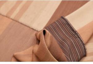 Tappeto Kilim Vintage Geometrico Marrone Beige 137x167 Cm