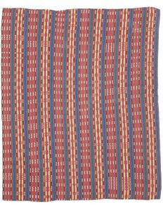 Tappeto Kilim Vintage Geometrico Rosso Blu 139x169 Cm