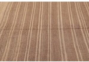 Tappeto Kilim Vintage Geometrico Marrone Beige 160x243 Cm