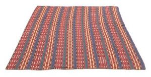 Tappeto Kilim Vintage Geometrico Rosso Blu 139x169 Cm