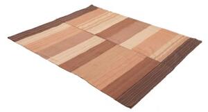 Tappeto Kilim Vintage Geometrico Marrone Beige 137x167 Cm