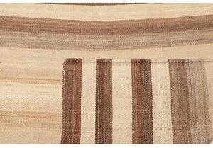 Tappeto Kilim Vintage Geometrico Beige Avorio 145x305 Cm
