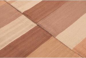 Tappeto Kilim Vintage Geometrico Marrone Beige 137x167 Cm
