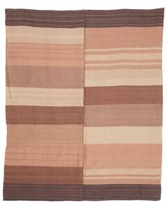 Tappeto Kilim Vintage Geometrico Marrone Beige 137x167 Cm