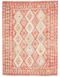 Tappeto Kilim Geometrico Rosso Mattone Avorio 177x236 Cm