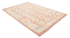 Tappeto Kilim Geometrico Rosa Antico Beige 170x244 Cm