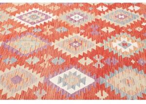 Tappeto Kilim Geometrico Ruggine Beige 209x290 Cm