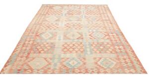 Tappeto Kilim Geometrico Terracotta Avorio 193x300 Cm