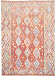 Tappeto Kilim Geometrico Ruggine Beige 209x290 Cm