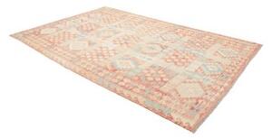 Tappeto Kilim Geometrico Terracotta Avorio 193x300 Cm
