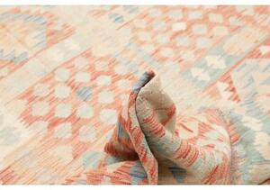 Tappeto Kilim Geometrico Terracotta Avorio 193x300 Cm