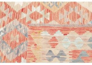 Tappeto Kilim Geometrico Rosso Avorio 173x249 Cm