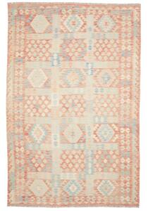 Tappeto Kilim Geometrico Terracotta Avorio 193x300 Cm