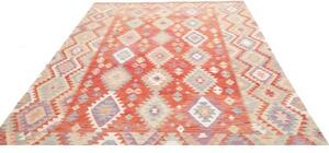 Tappeto Kilim Geometrico Ruggine Beige 209x290 Cm